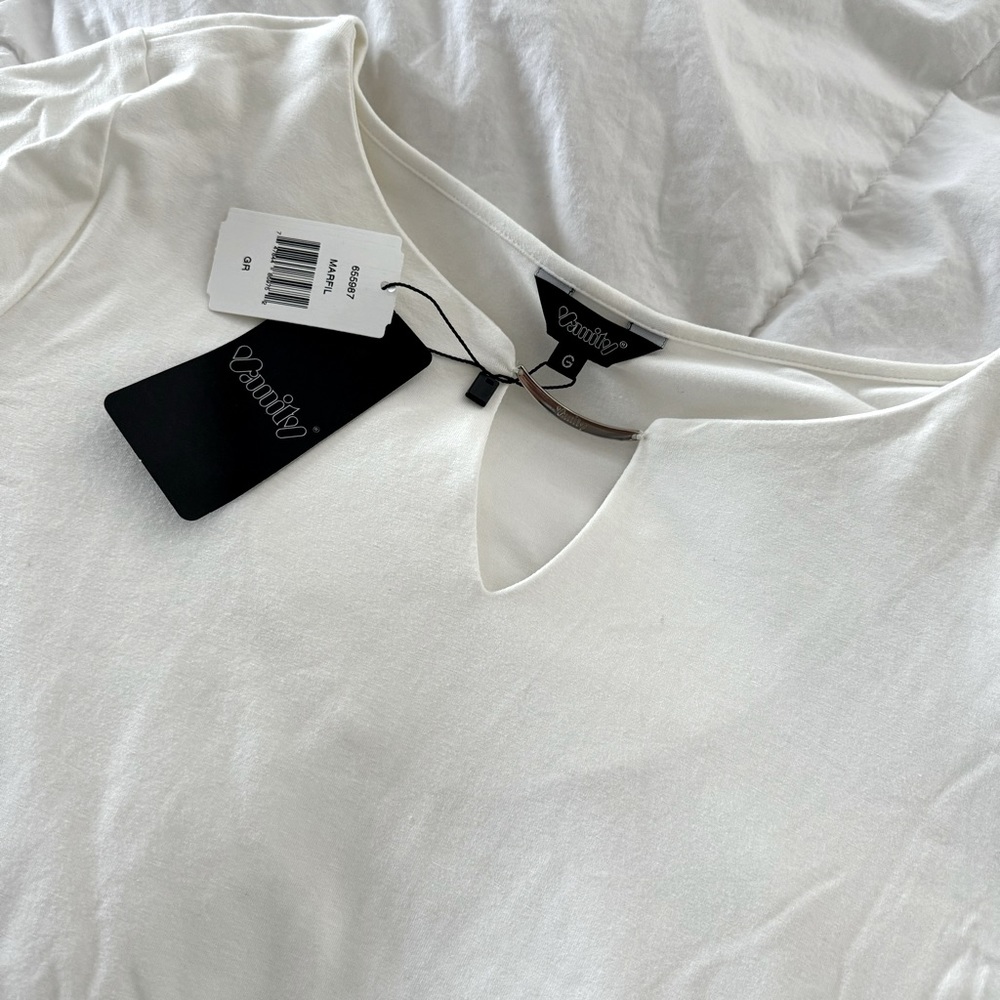 Vanity White Ling Sleeve Top